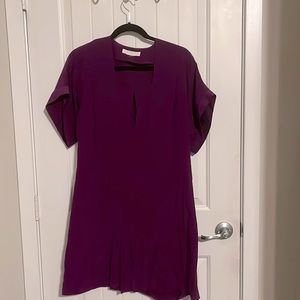 Authentic Chloe silk dress with pleats and keyhole detail